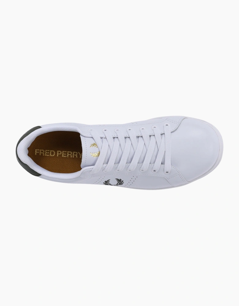 Fred Perry B721 White LW Green Leather Trainers