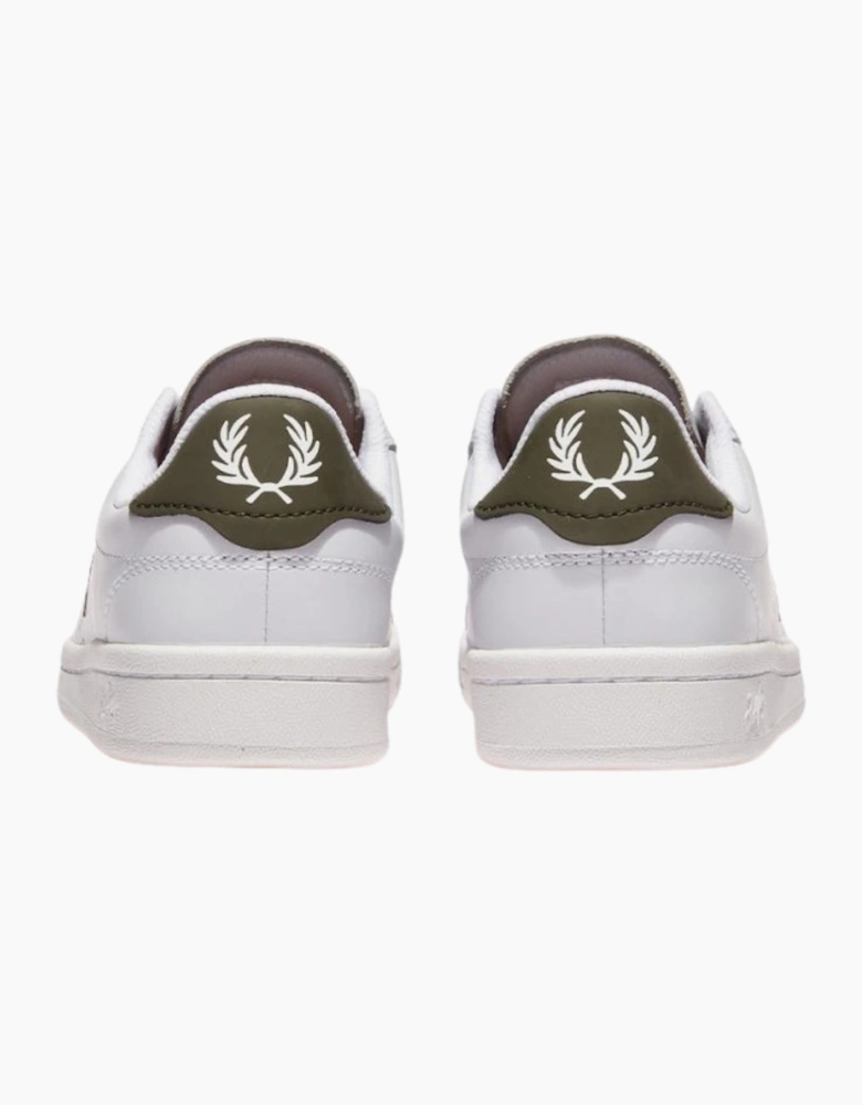 Fred Perry B721 White LW Green Leather Trainers