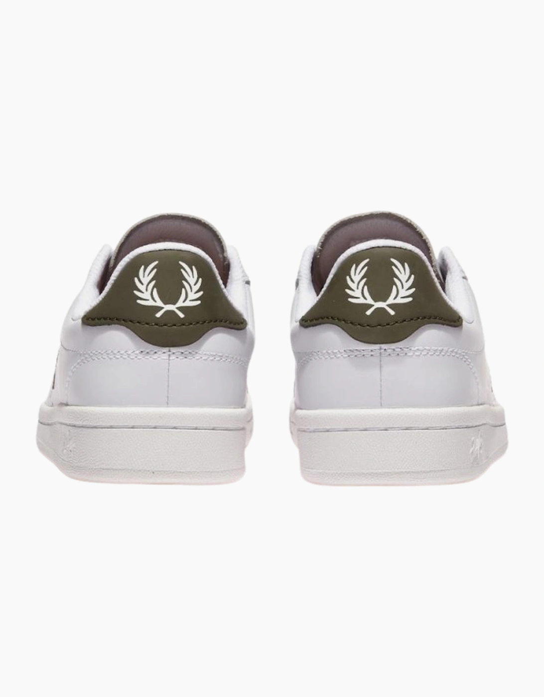 Fred Perry B721 White LW Green Leather Trainers