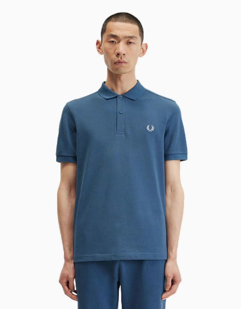 Fred Perry Classic Midnight Blue Ice Logo Polo Shirt