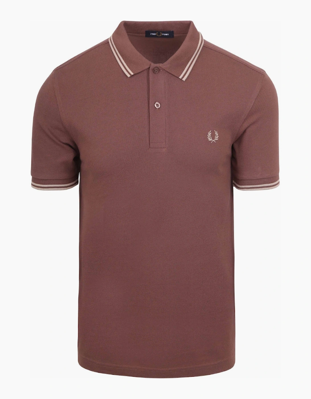 Fred Perry Twin Tipped Warm Brick Polo Shirt, 5 of 4