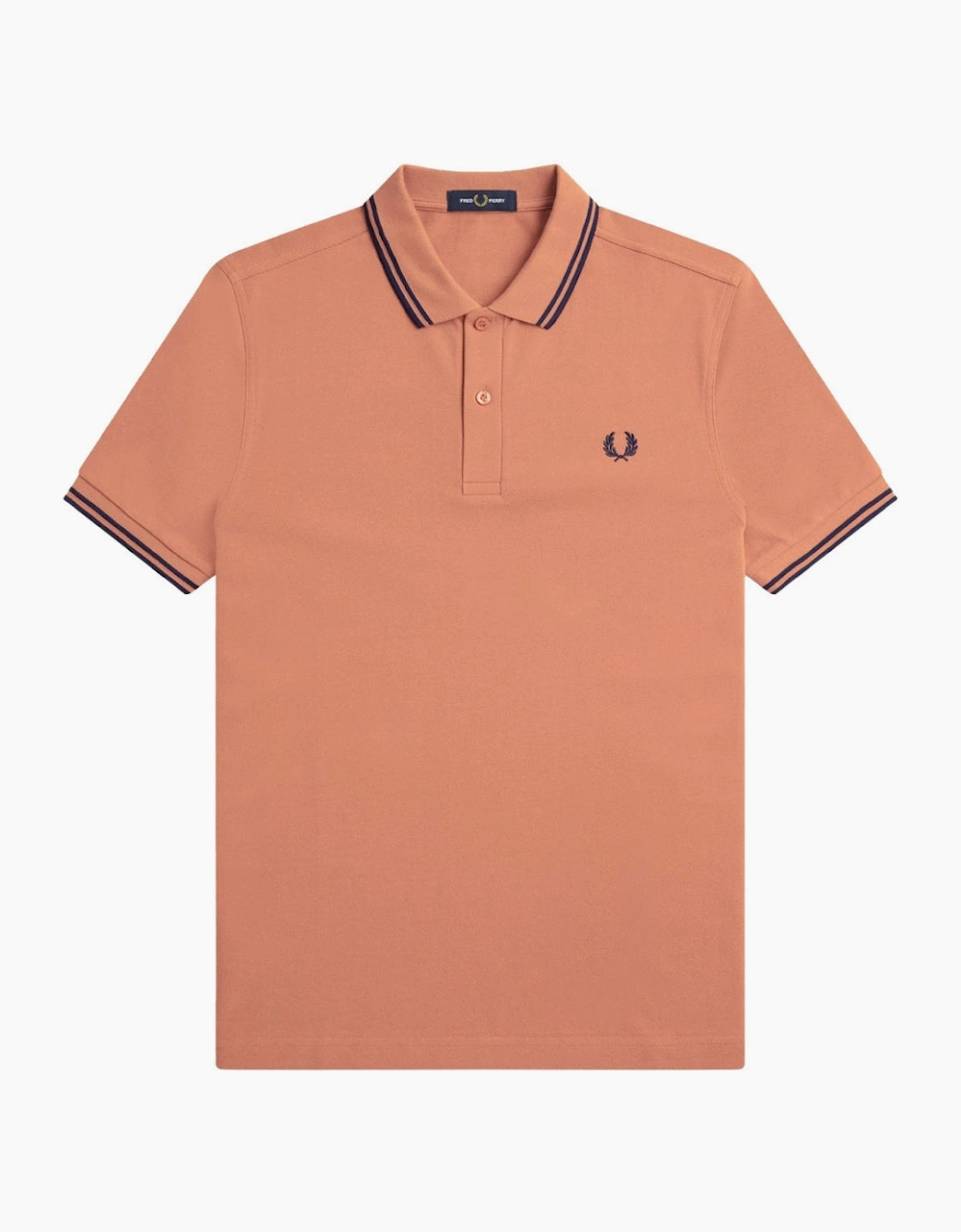 Fred Perry Twin Tipped Light Rust Polo Shirt, 4 of 3