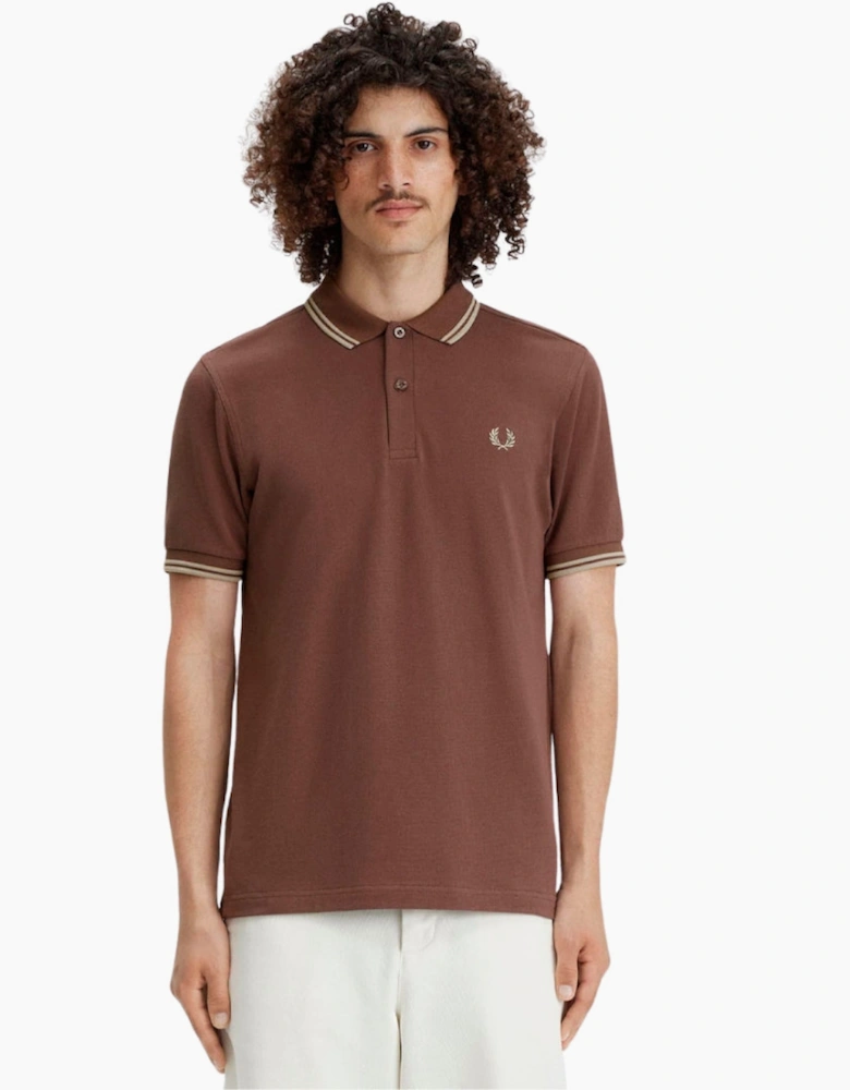 Fred Perry Twin Tipped Warm Brick Polo Shirt