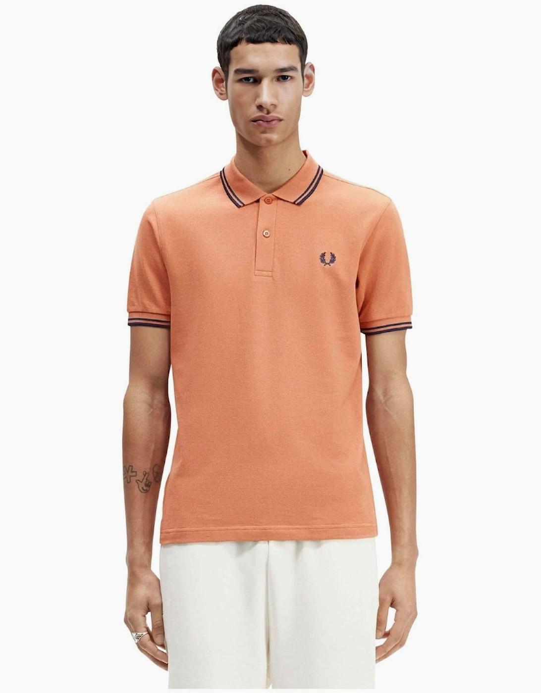 Fred Perry Twin Tipped Light Rust Polo Shirt