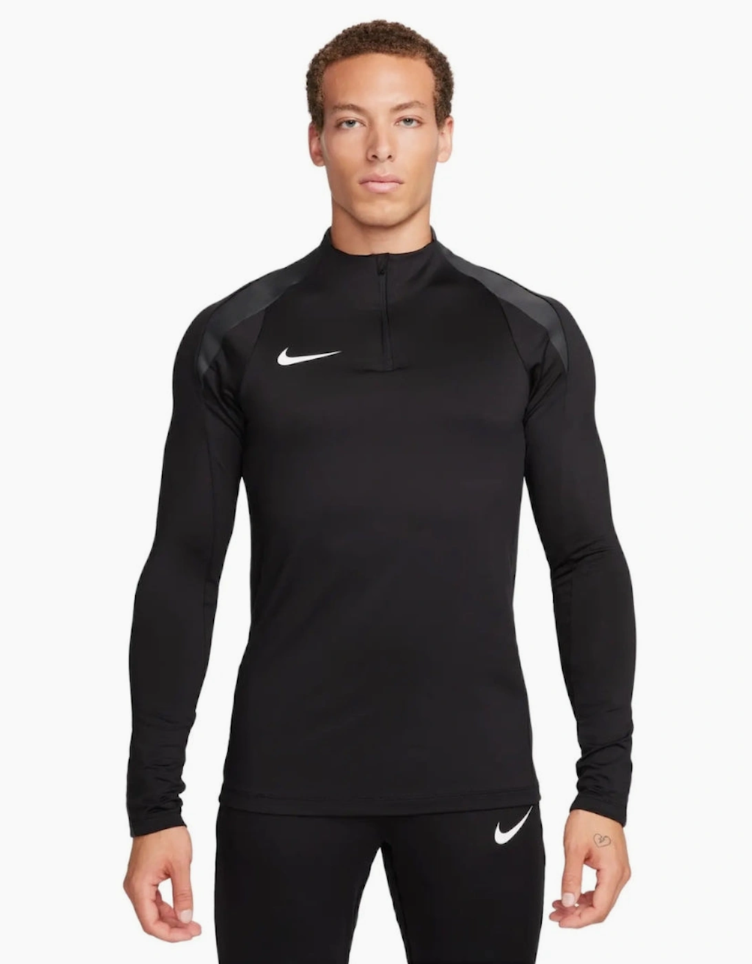 Nike Dri-FIT Strike Drill Black 3/4 Zip Top