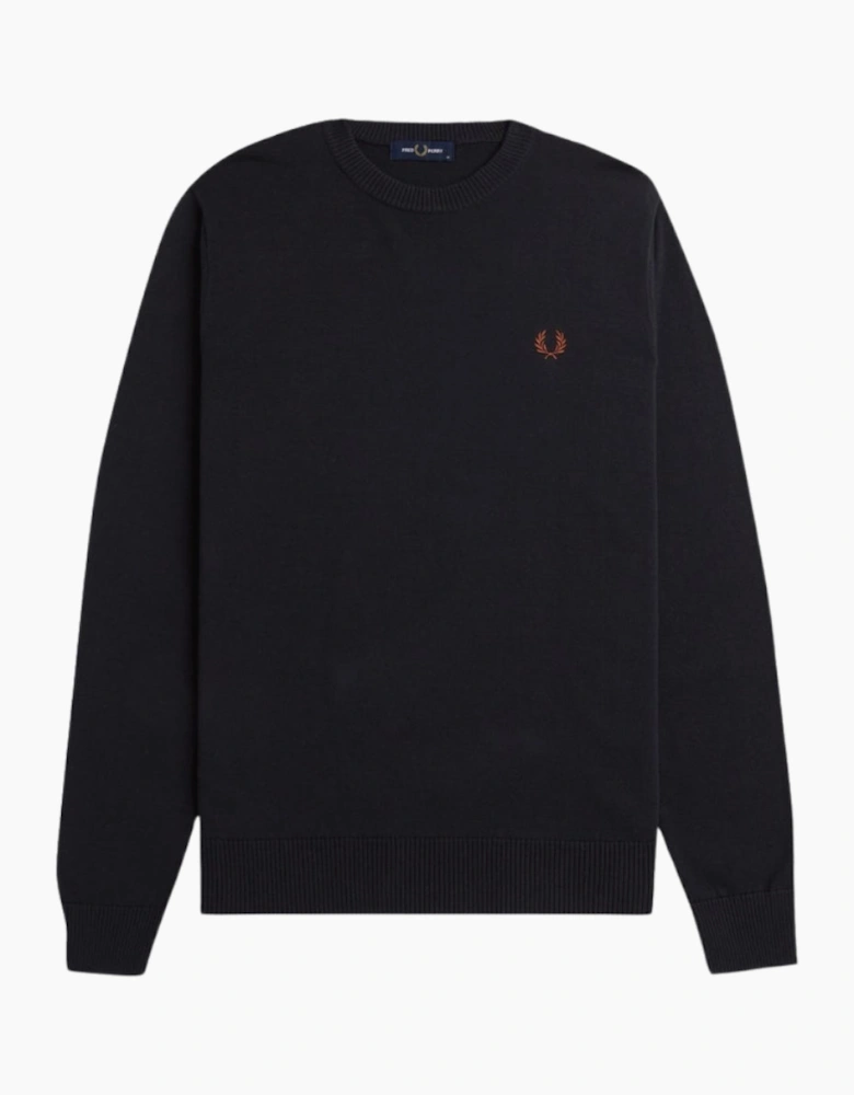 Fred Perry Boucle Laurel Wreath Black Jumper