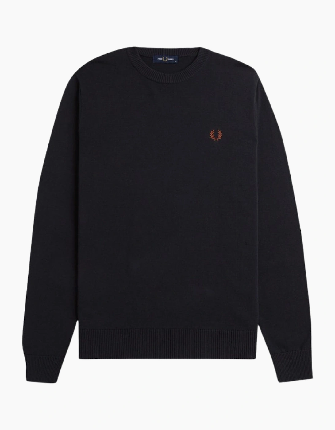 Fred Perry Boucle Laurel Wreath Black Jumper, 5 of 4