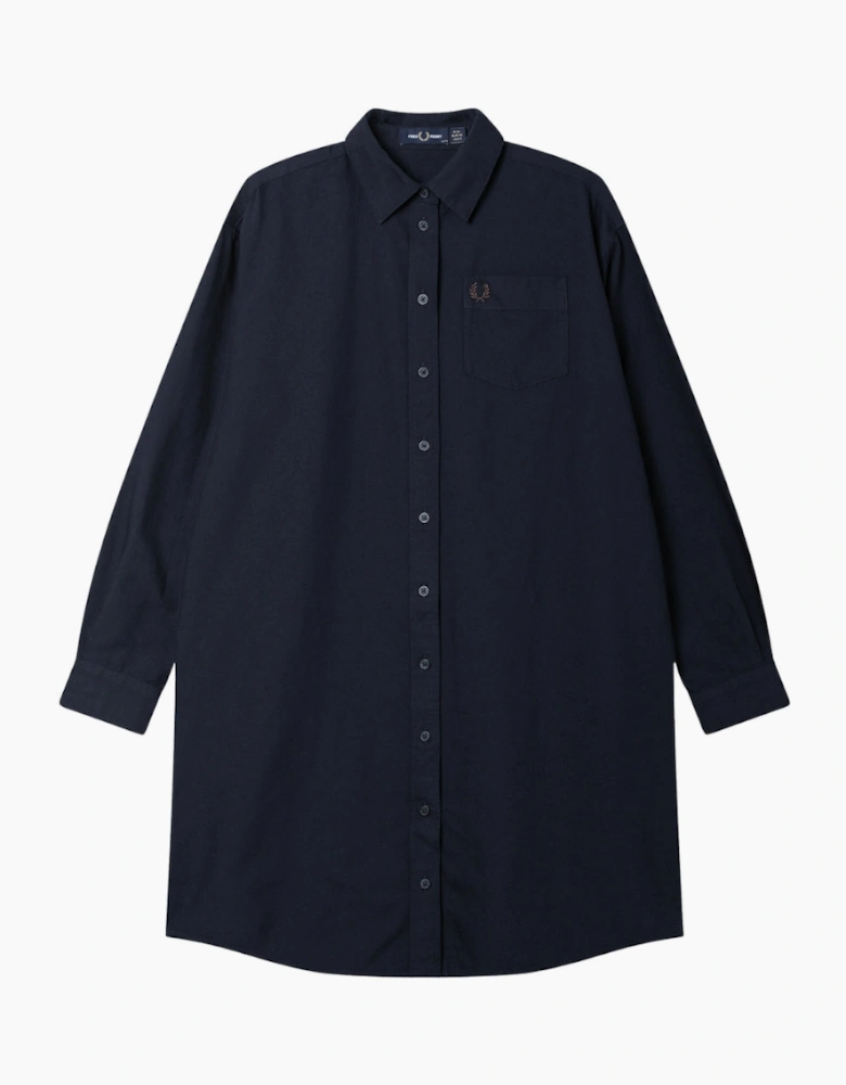 Fred Perry Button Through Shirt Navy Dress