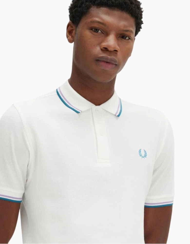 Fred Perry Twin Tipped Snow White Polo Shirt