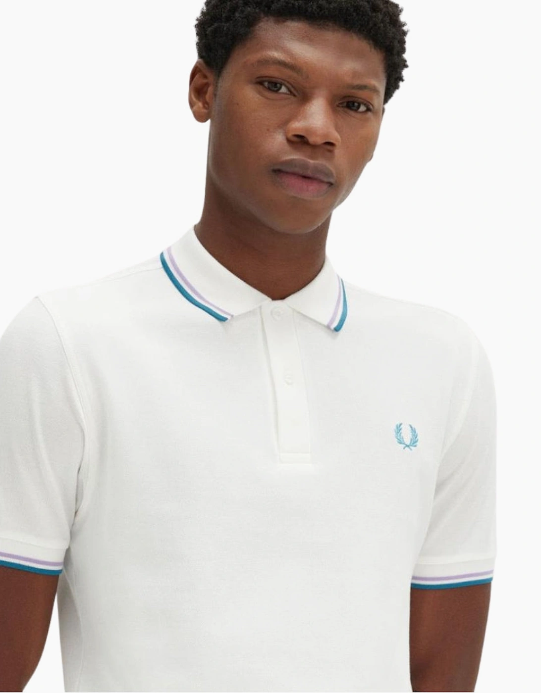 Fred Perry Twin Tipped Snow White Polo Shirt
