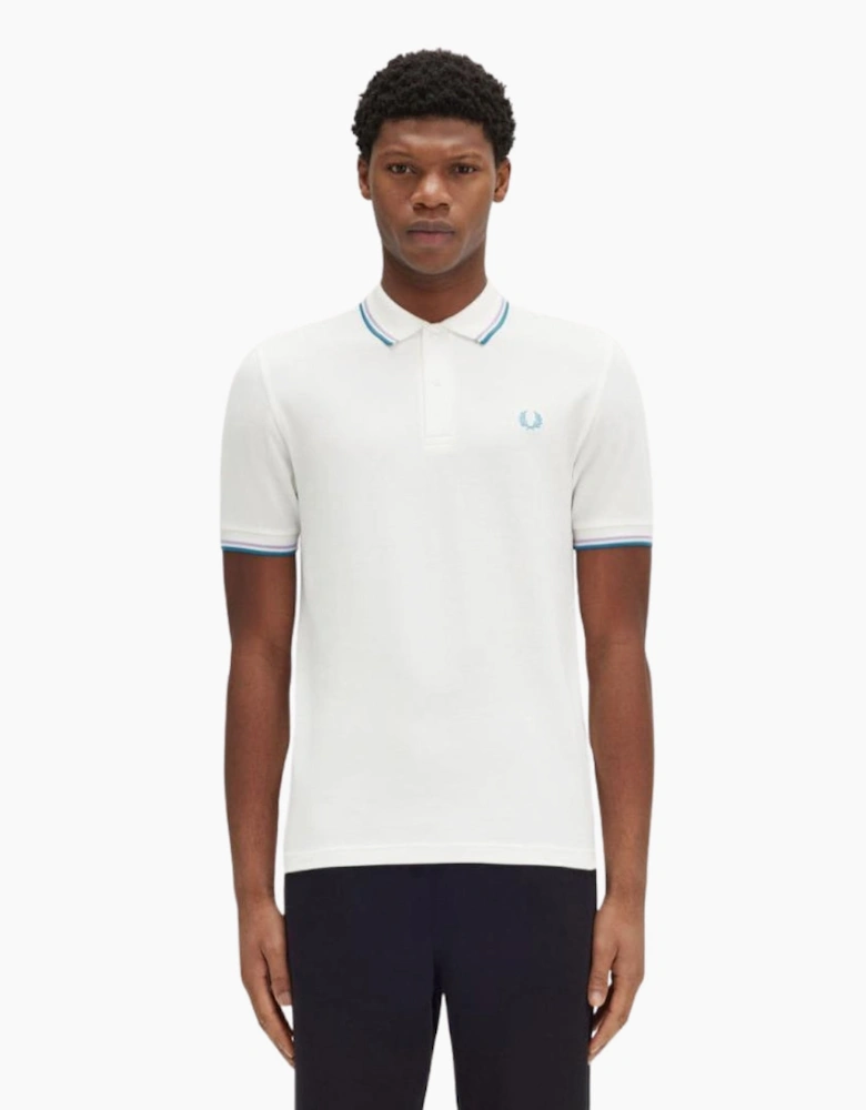Fred Perry Twin Tipped Snow White Polo Shirt