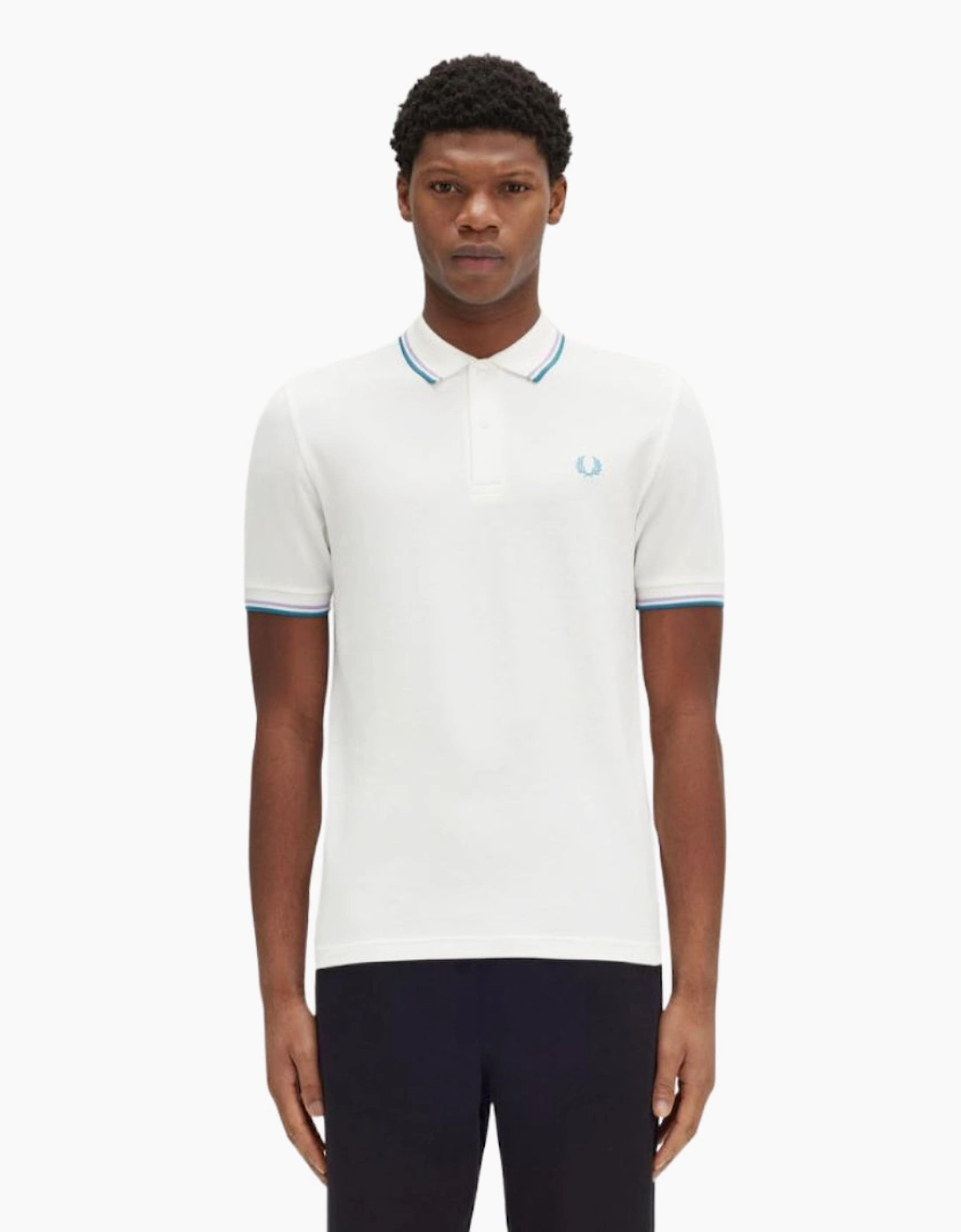 Fred Perry Twin Tipped Snow White Polo Shirt