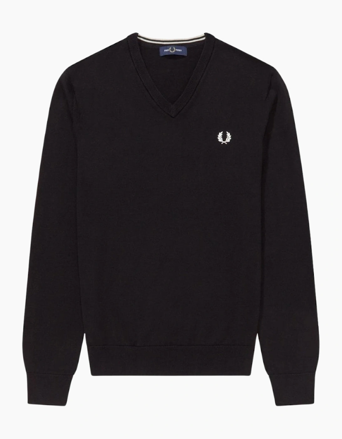 Fred Perry Classic V-Neck Black Jumper, 6 of 5