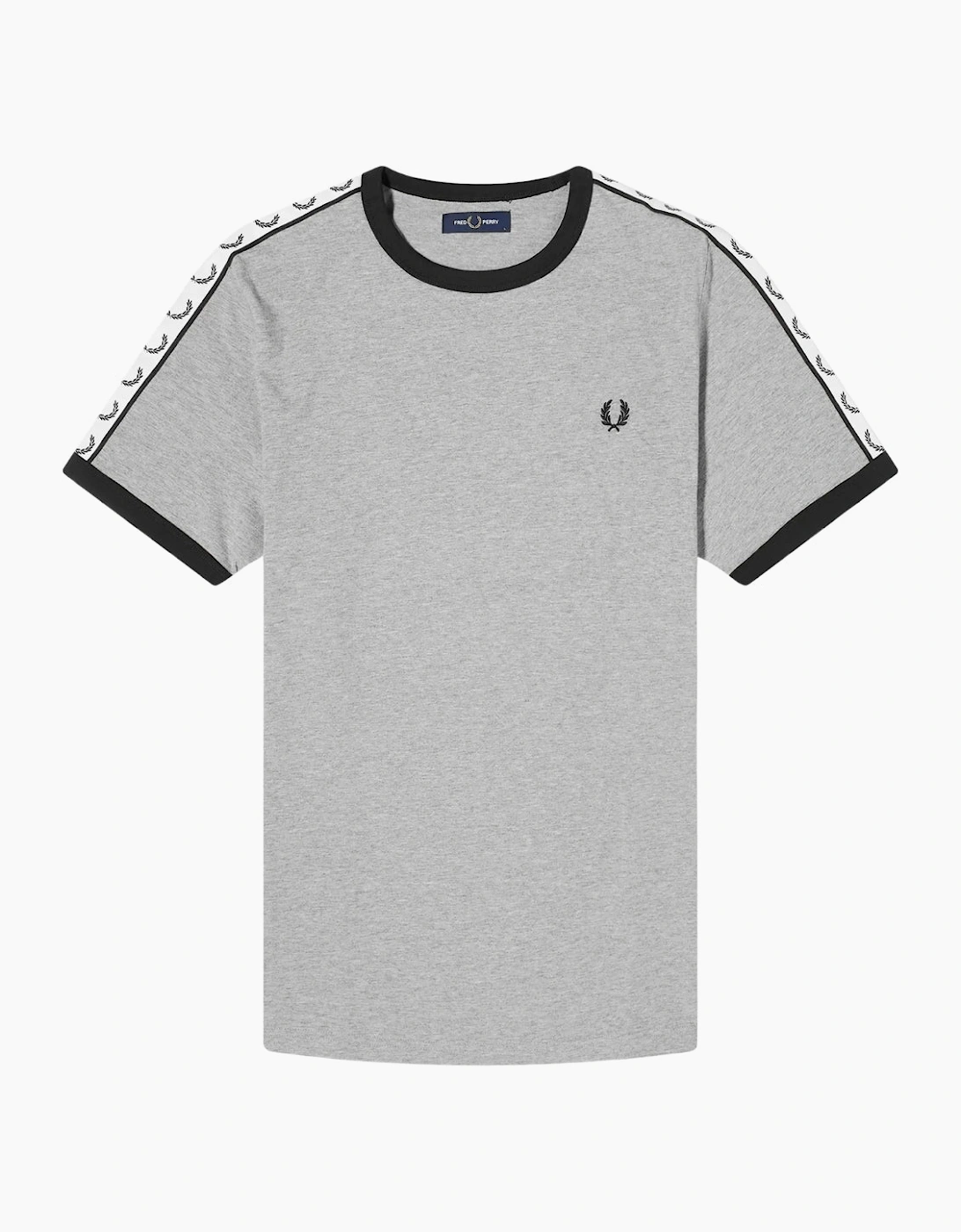 Fred Perry Taped Ringer Steel Marl T-Shirt, 5 of 4