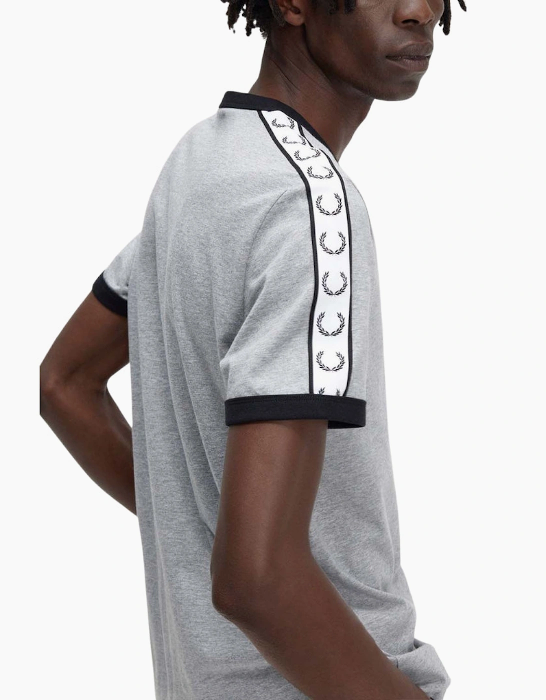 Fred Perry Taped Ringer Steel Marl T-Shirt