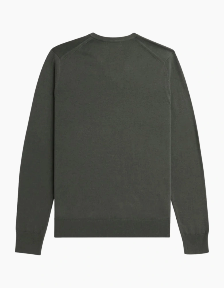 Fred Perry Classic V-Neck Field Green Jumper