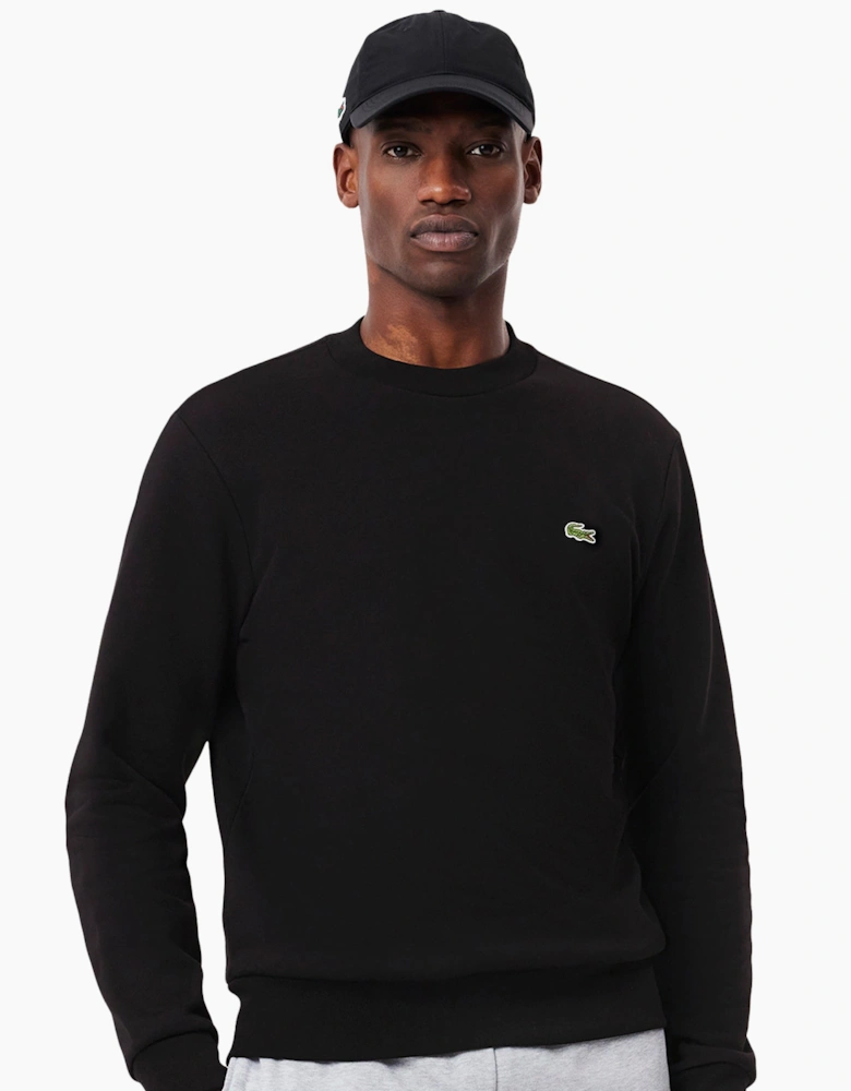 Lacoste Fleece Crew Sweatshirt Black