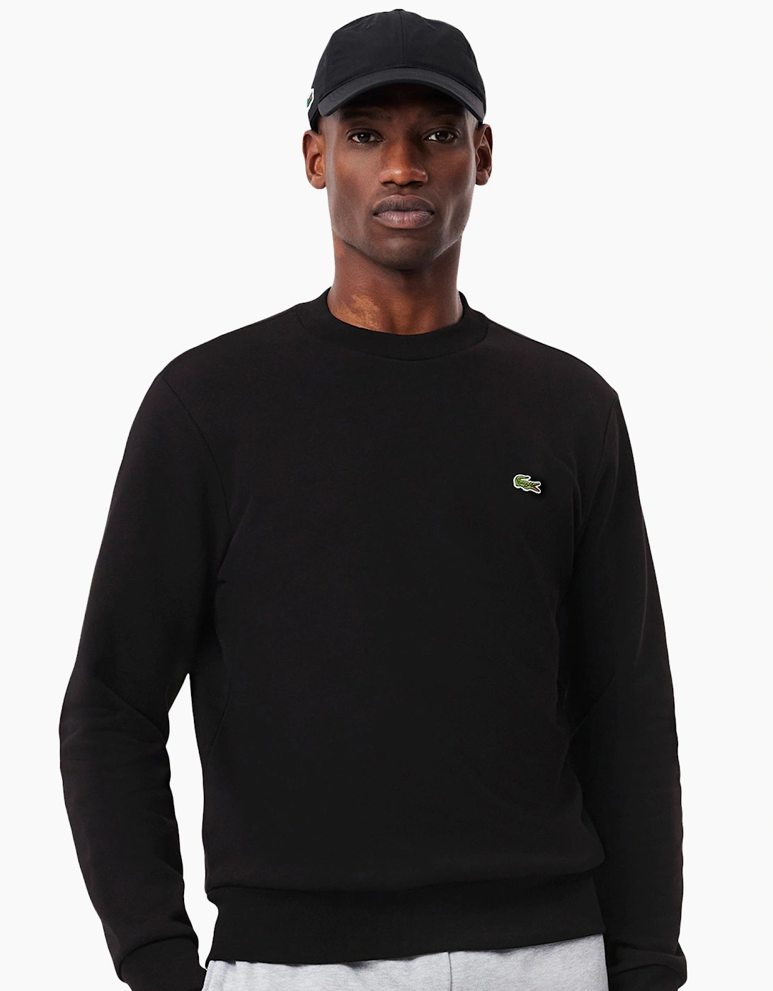 Lacoste Fleece Crew Sweatshirt Black