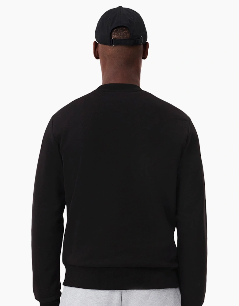 Lacoste Fleece Crew Sweatshirt Black