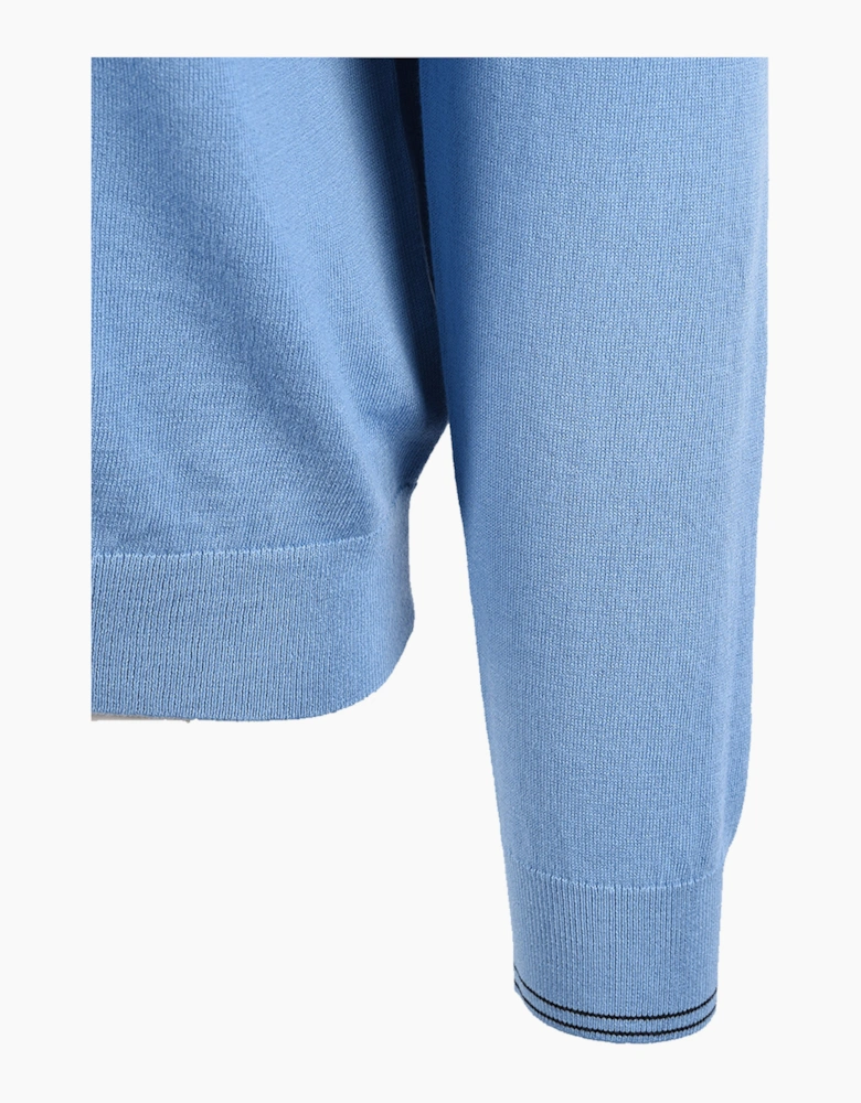 PAUL SMITH ZIP NECK SWEATSHIRT BLUE