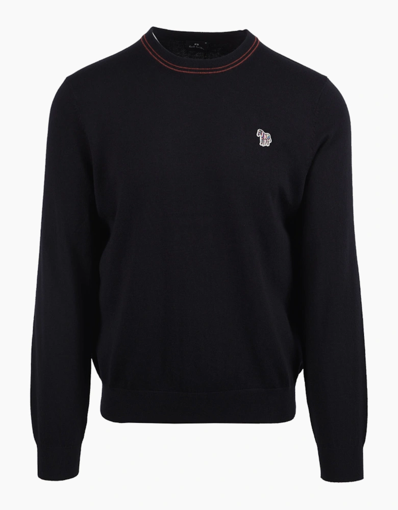 PAUL SMITH ZEB BADGE CREW NECK SWEATSHIRT BLACK