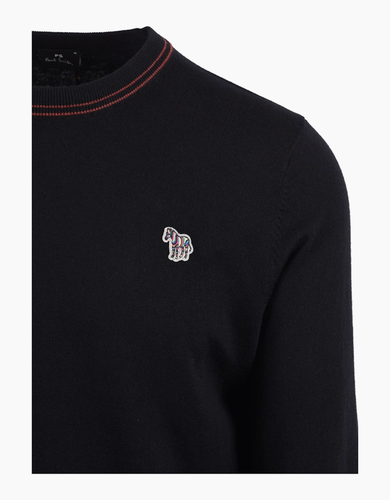 PAUL SMITH ZEB BADGE CREW NECK SWEATSHIRT BLACK