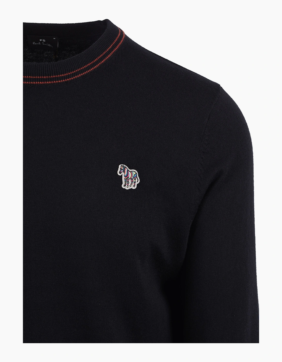 PAUL SMITH ZEB BADGE CREW NECK SWEATSHIRT BLACK
