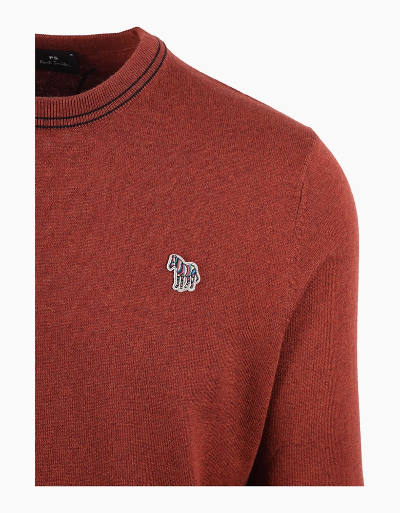 PAUL SMITH ZEB BADGE CREW NECK SWEATSHIRT RED