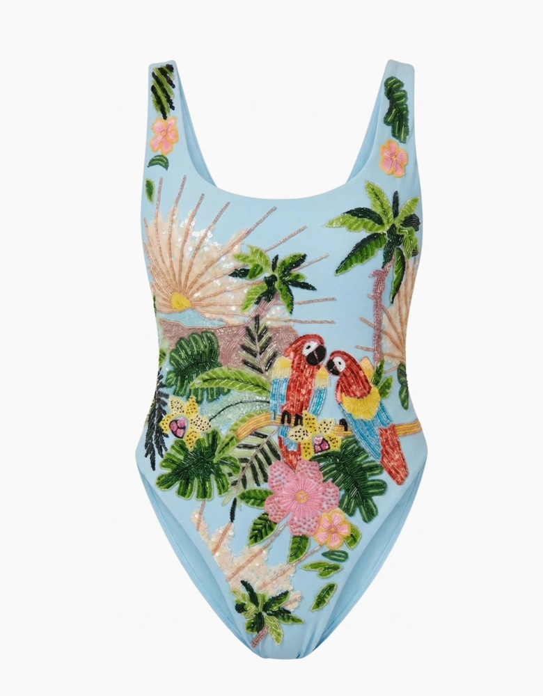Maya Scoop Back Tropical Swimsuit