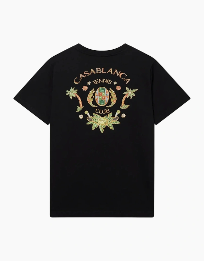 CASABLANCA JOYAUX D'AFRIQUE TENNIS CLUB TEE BLACK