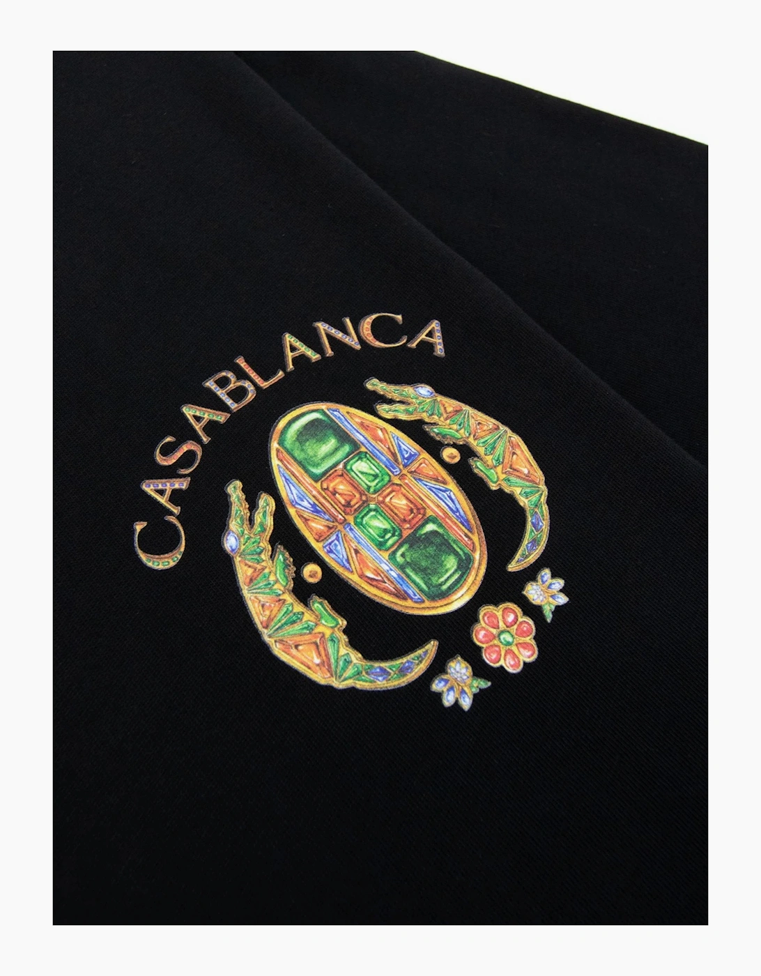 CASABLANCA JOYAUX D'AFRIQUE TENNIS CLUB TEE BLACK