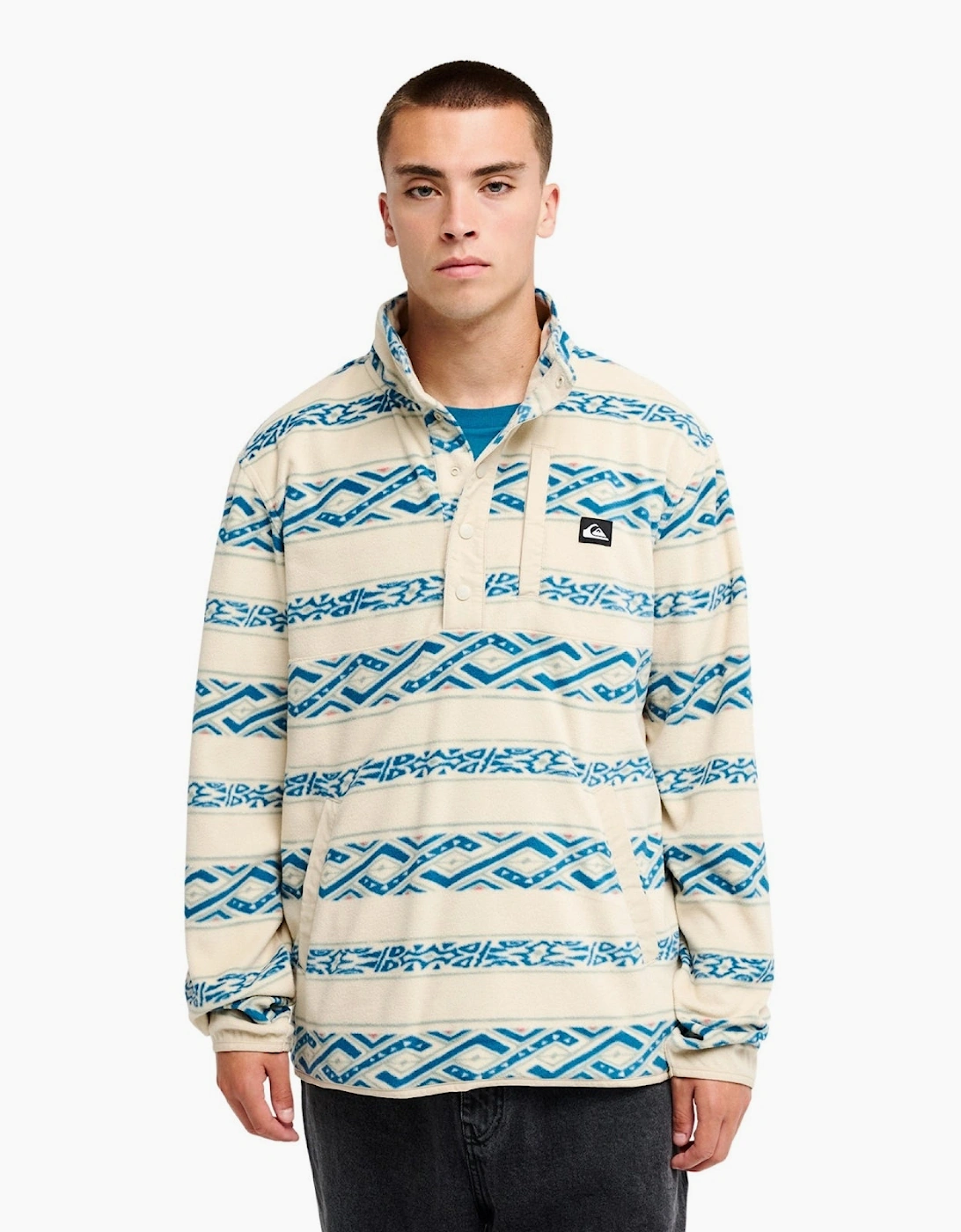 Quiksilver Mens No Destination Micro Half Zip Fleece