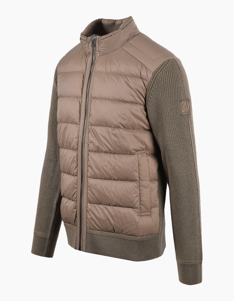 BELSTAFF COMPOUND CARDIGAN JACKET KHAKI GREEN