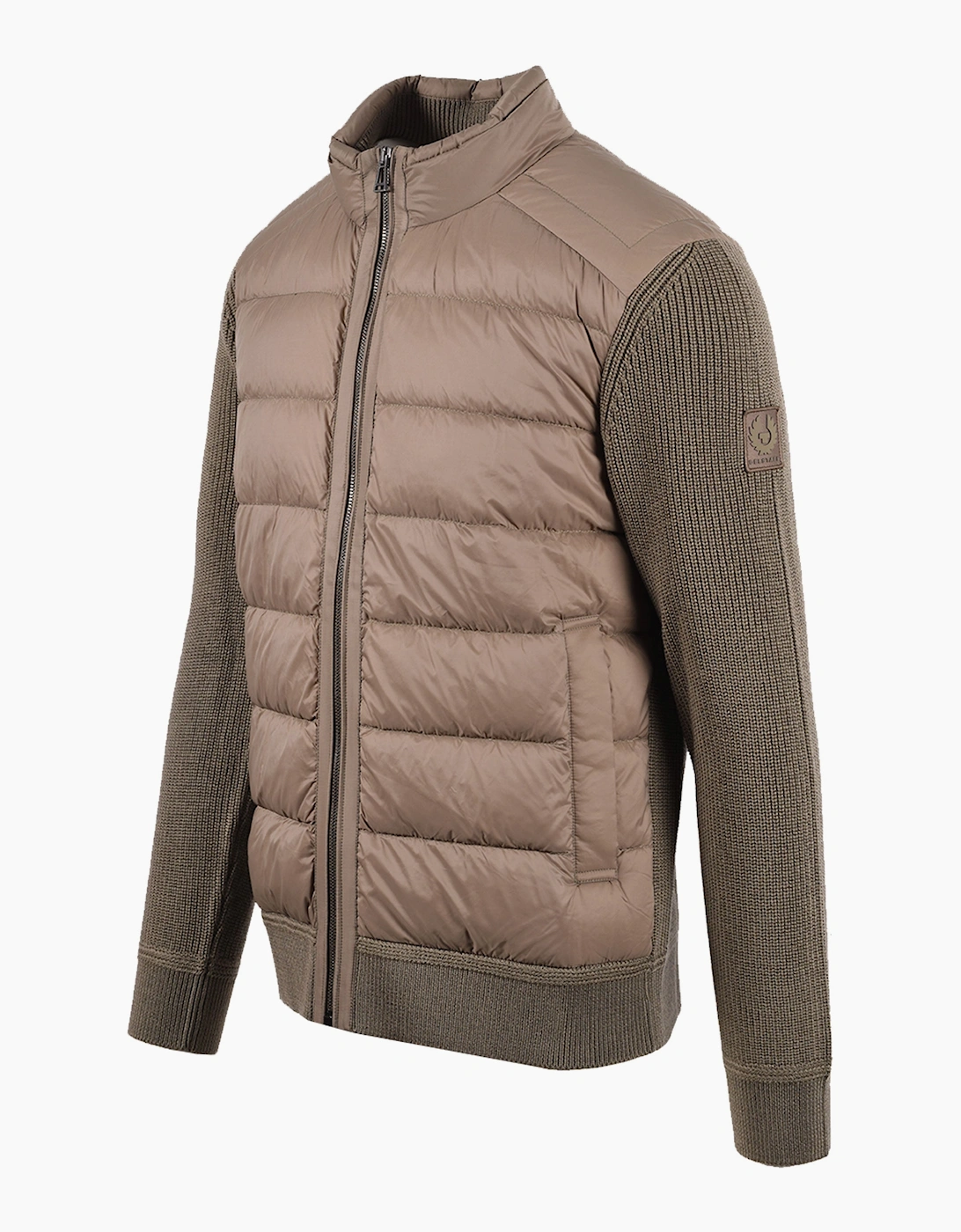 BELSTAFF COMPOUND CARDIGAN JACKET KHAKI GREEN