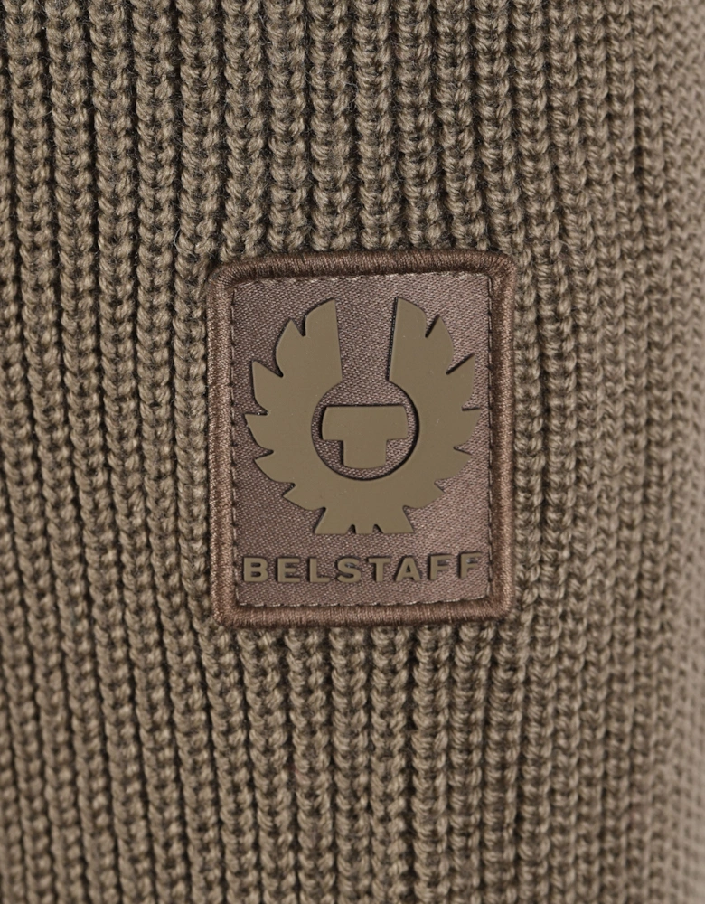 BELSTAFF COMPOUND CARDIGAN JACKET KHAKI GREEN