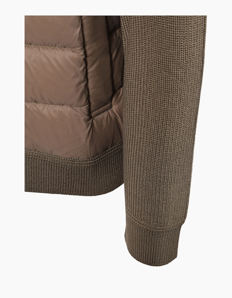 BELSTAFF COMPOUND CARDIGAN JACKET KHAKI GREEN