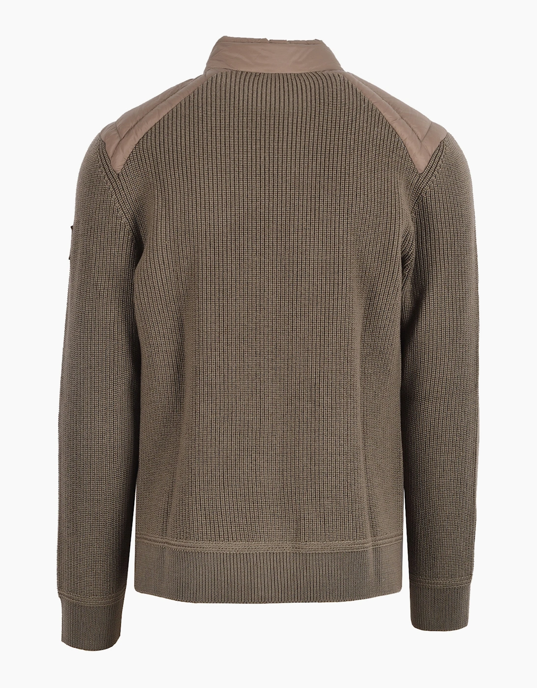 BELSTAFF COMPOUND CARDIGAN JACKET KHAKI GREEN