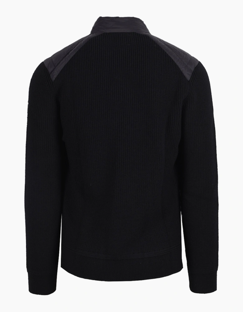 BELSTAFF COMPOUND CARDIGAN JACKET BLACK