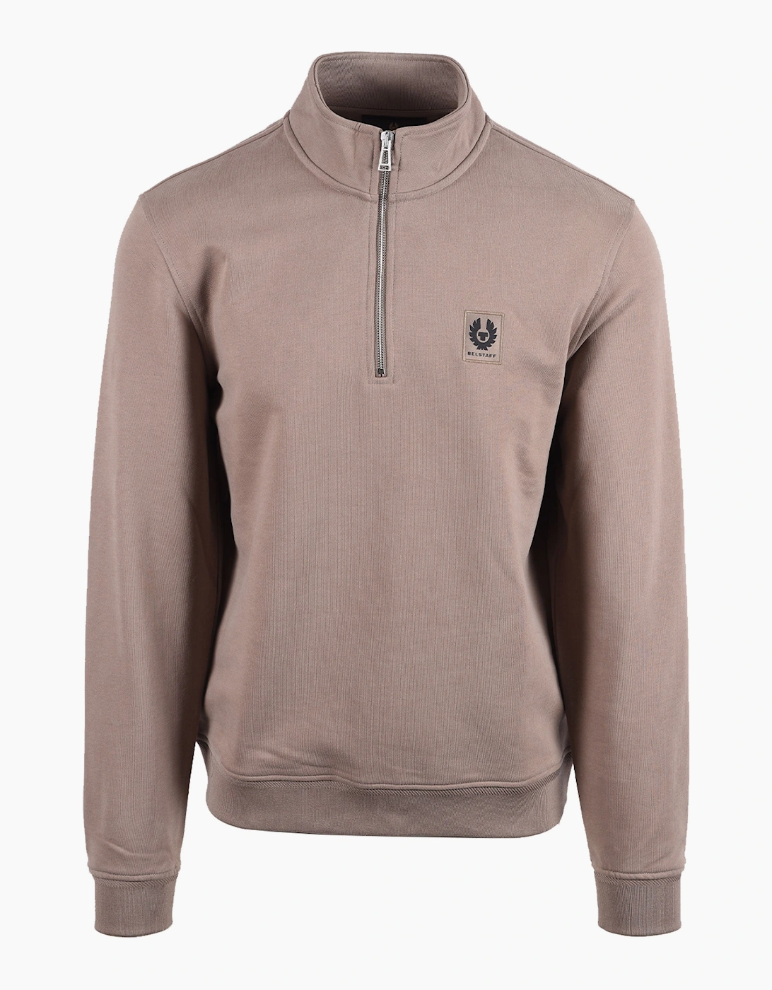 BELSTAFF HALF ZIP SWEATSHIRT DUSTY TAUPE, 5 of 4