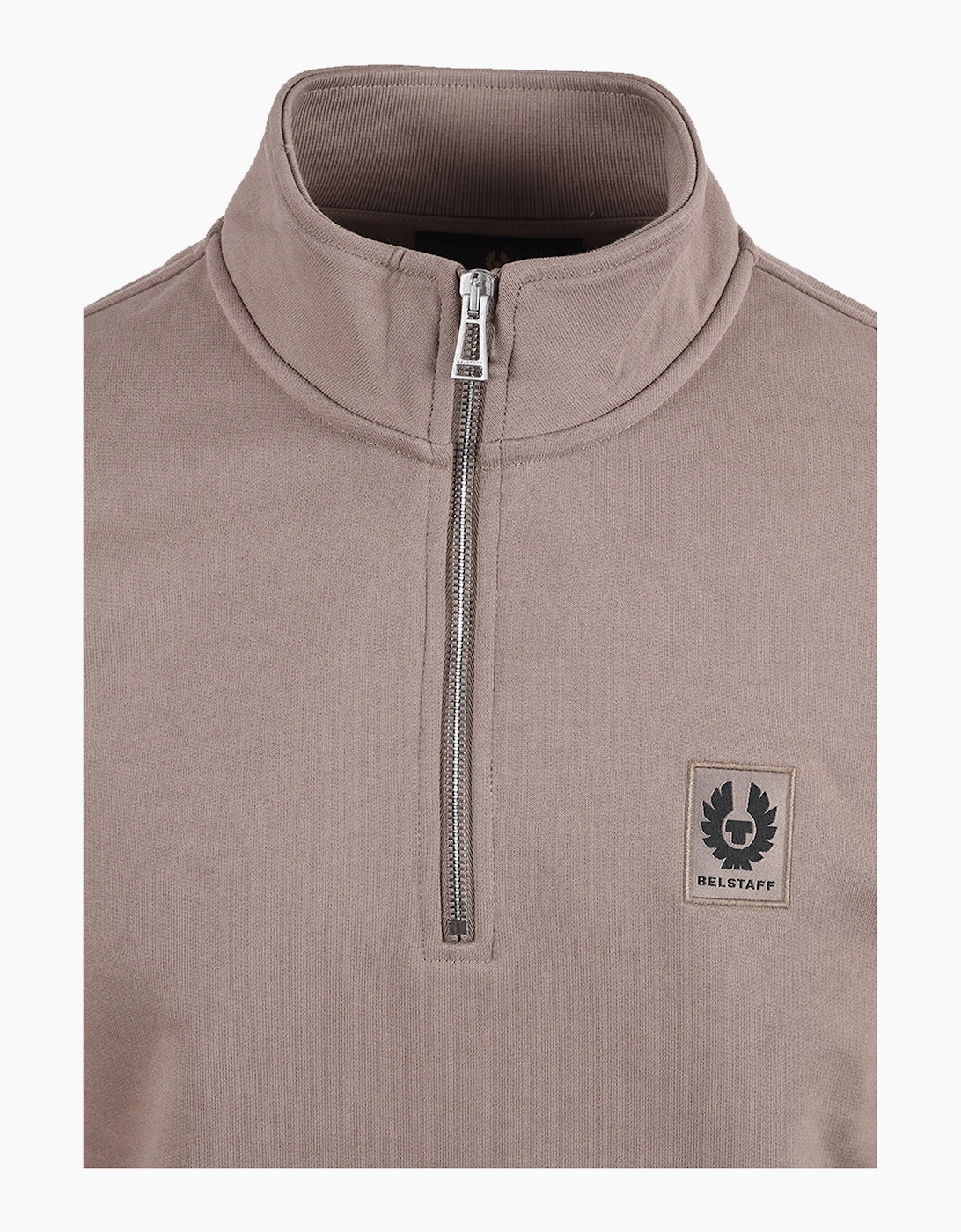 BELSTAFF HALF ZIP SWEATSHIRT DUSTY TAUPE