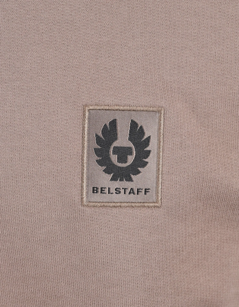 BELSTAFF HALF ZIP SWEATSHIRT DUSTY TAUPE