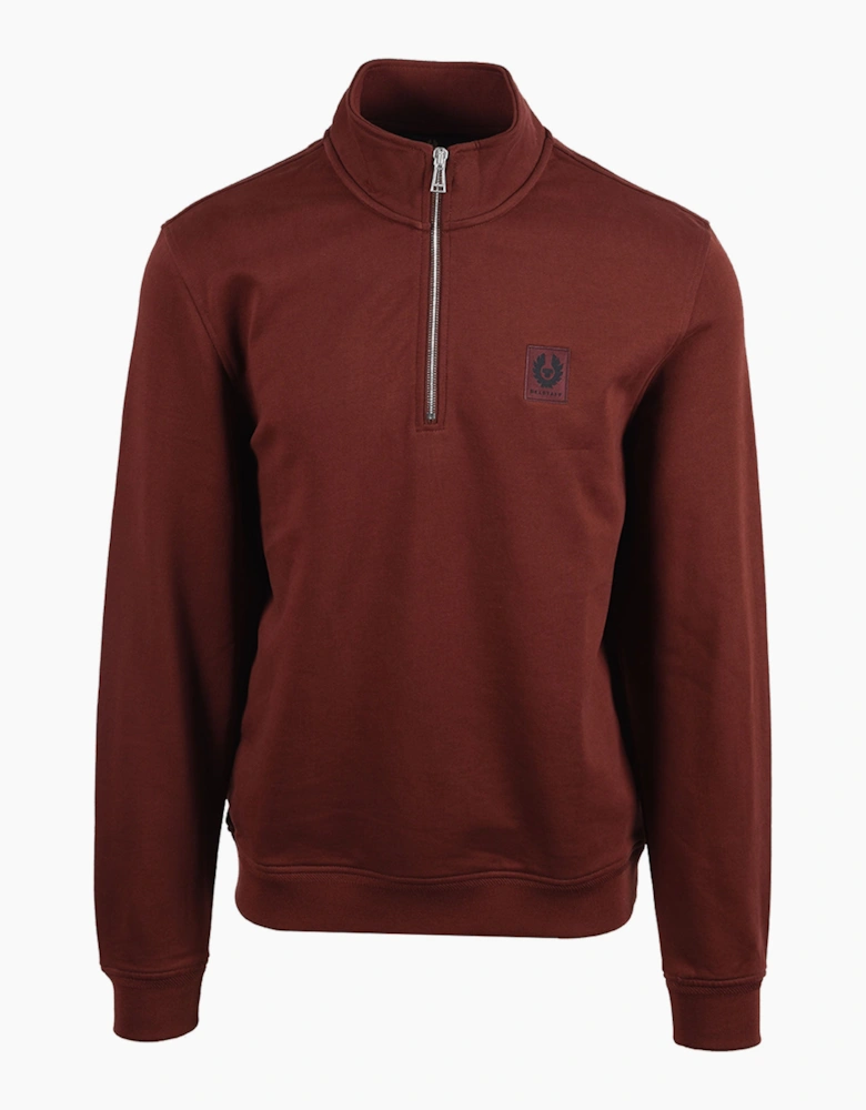 BELSTAFF HALF ZIP SWEATSHIRT OXBLOOD