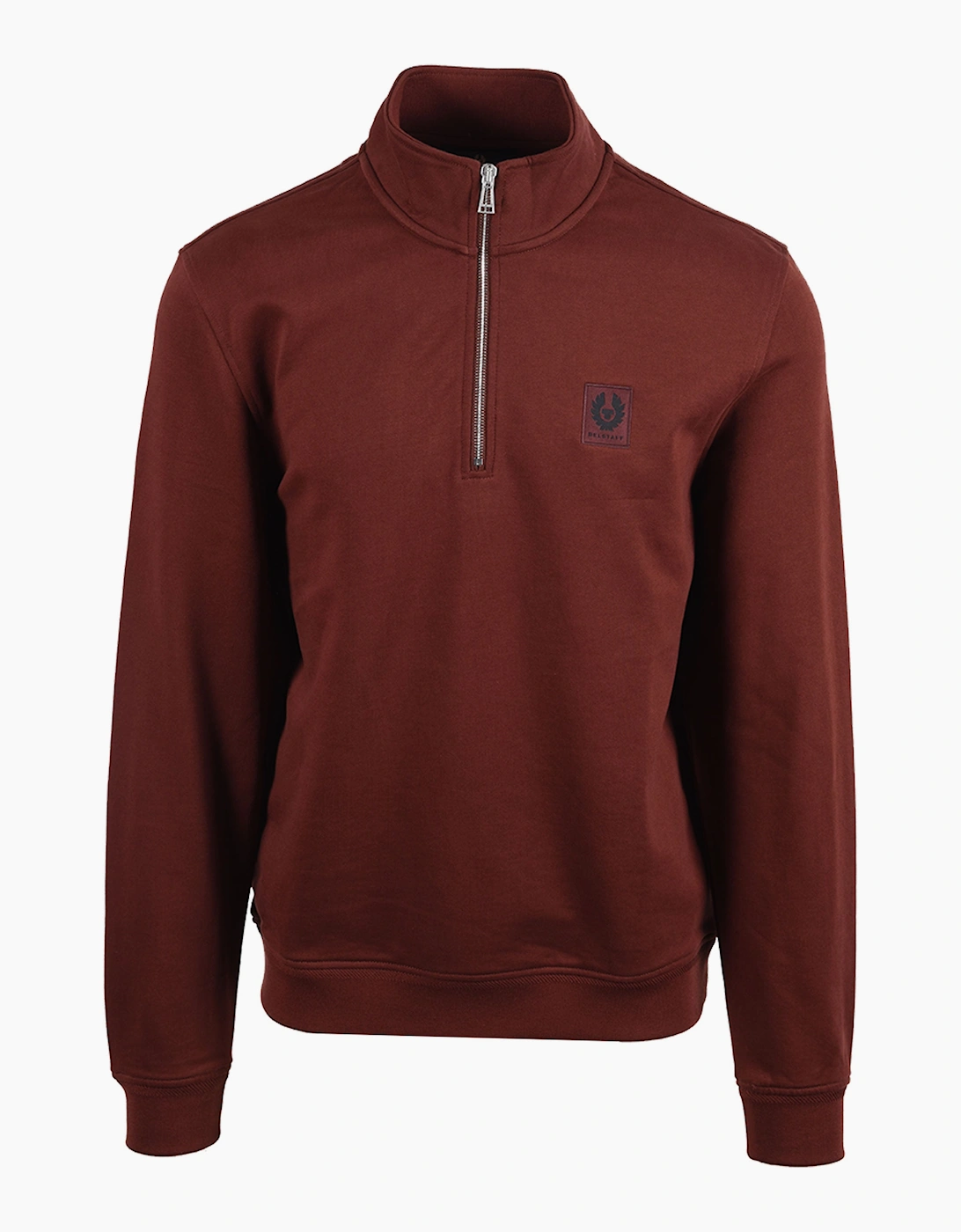 BELSTAFF HALF ZIP SWEATSHIRT OXBLOOD, 5 of 4