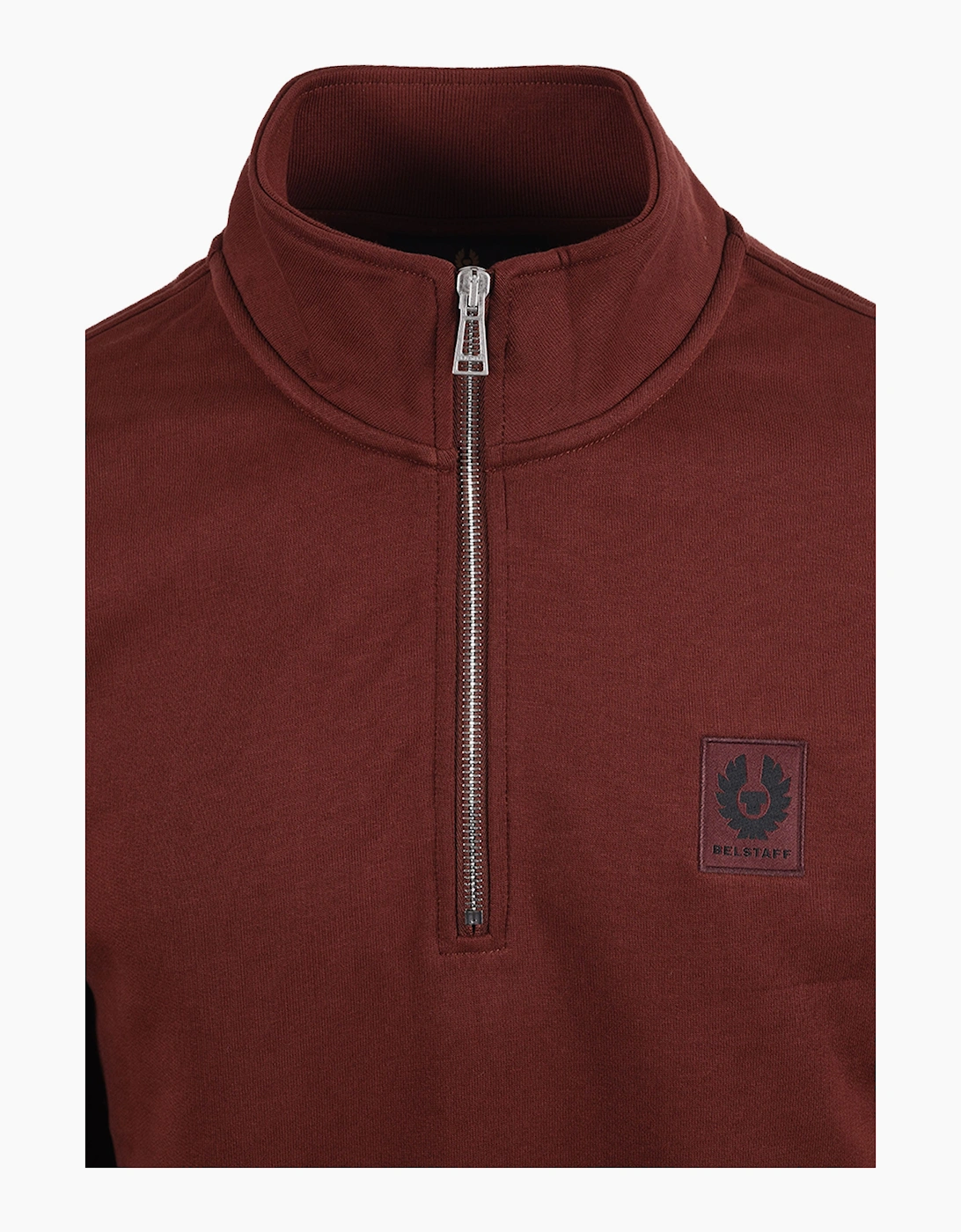 BELSTAFF HALF ZIP SWEATSHIRT OXBLOOD