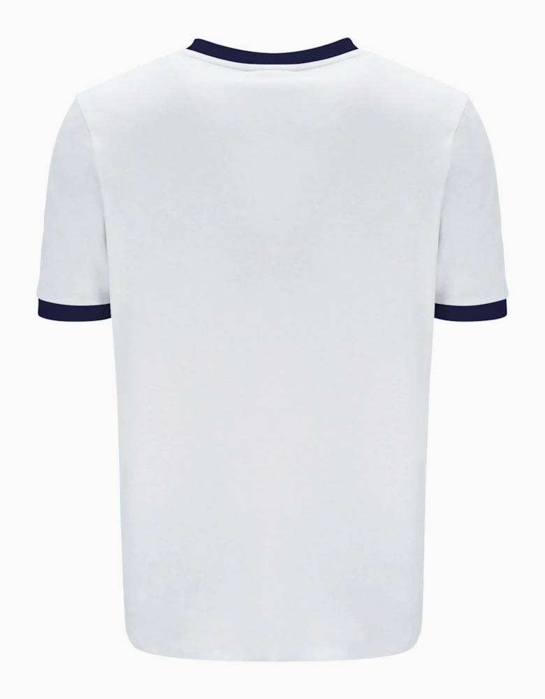 Marconi Essential Ringer Mens T-Shirt | White / Fila Navy