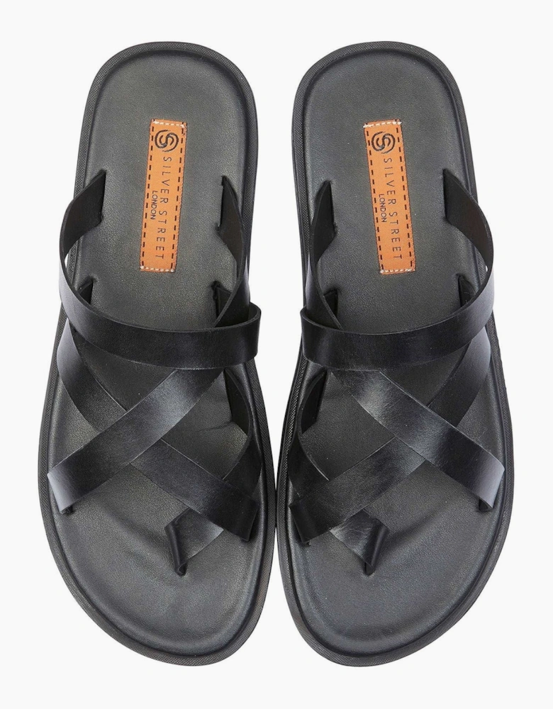 Silver Street London CROUCHEND Mens Sandals Black