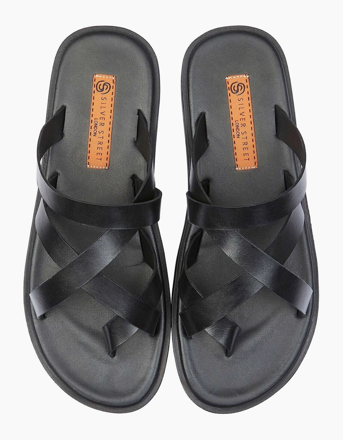 Silver Street London CROUCHEND Mens Sandals Black