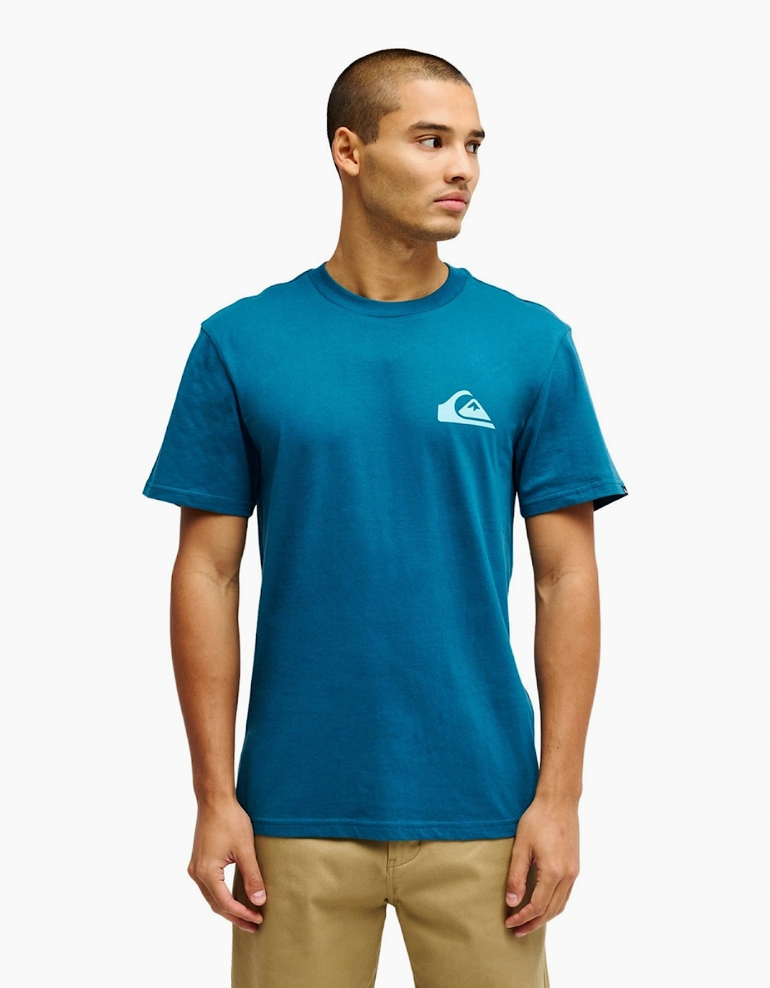 Quiksilver Mens EV Mini Logo Crew Neck Short Sleeve T-Shirt