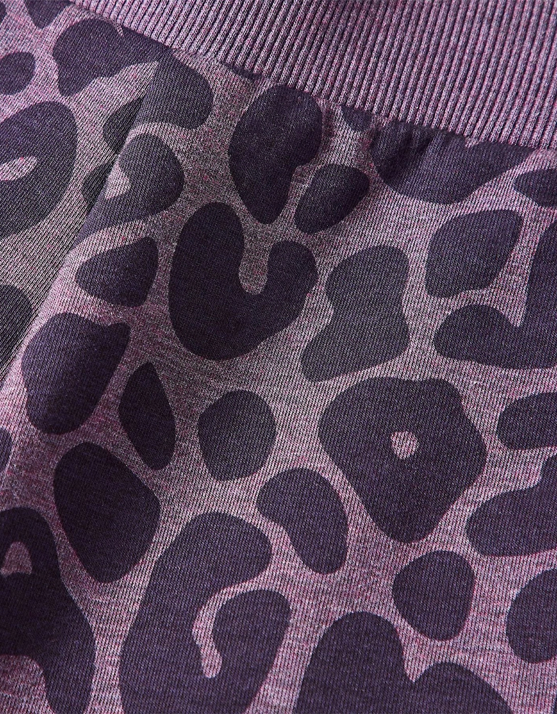 Leopard Patterned Wide Leg Joggers