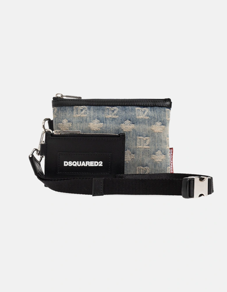 D2 Monogram Neck Pouch Black/Blue